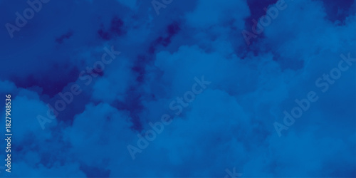nebula gas cloud in deep outer space. Abstract soft sky blue watercolor sky and clouds, Navy blue watercolor background. grunge background with copy space for text .
