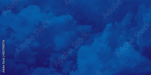 nebula gas cloud in deep outer space. Abstract soft sky blue watercolor sky and clouds, Navy blue watercolor background. grunge background with copy space for text .
