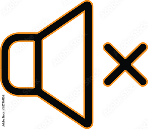 Mute speaker icon with a cross symbol indicating no sound