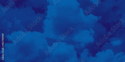 nebula gas cloud in deep outer space. Abstract soft sky blue watercolor sky and clouds, Navy blue watercolor background. grunge background with copy space for text .

