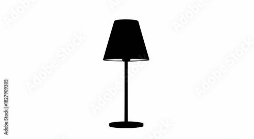 Elegant Black Table Lamp with Fabric Shade for Ambient Lighting.