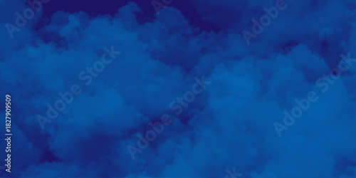 nebula gas cloud in deep outer space. Abstract soft sky blue watercolor sky and clouds, Navy blue watercolor background. grunge background with copy space for text .

