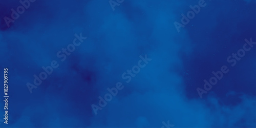 nebula gas cloud in deep outer space. Abstract soft sky blue watercolor sky and clouds, Navy blue watercolor background. grunge background with copy space for text .
