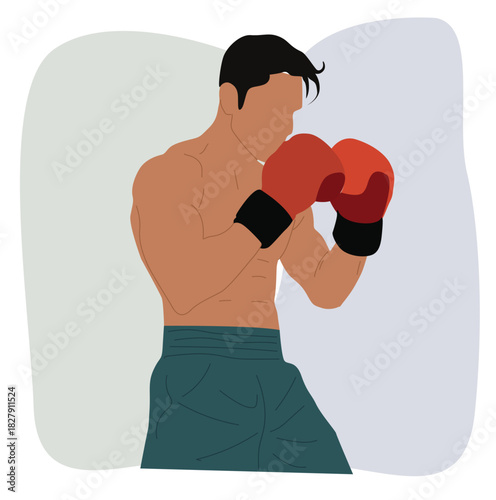 male boxer. male boxer. boxing athlete character