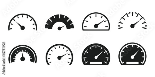 Speedometer Icons A Collection of Gauge and Dial Symbols for Performance Tracking