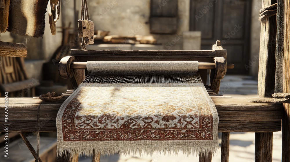 Fototapeta premium Barcelona weaving craft, screenshot weaving
