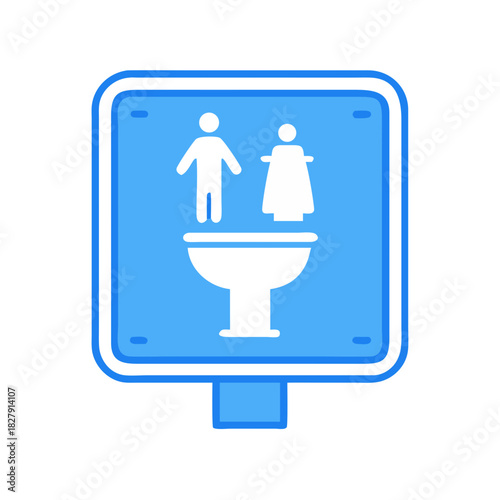 Men and women restroom sign design graphic element