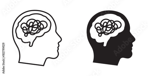Mental disorder icon graphic design. Vector icon illustrations