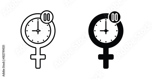 Menopause symbol graphic design. Vector icon illustrations. vector glyph flat icons