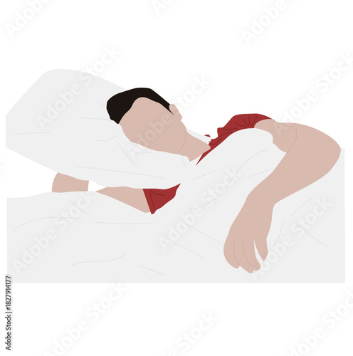 man sleeping on bed. man sleeping on bed