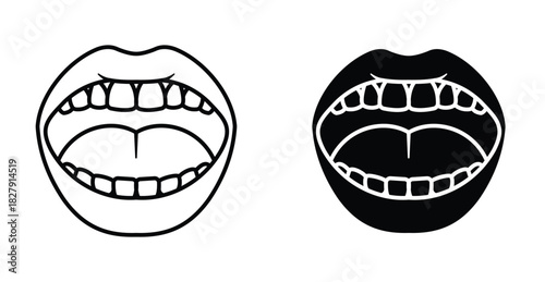 Mouth icon graphic design. Vector icon illustrations