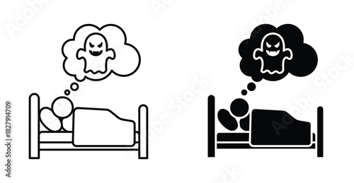 Nightmare icon graphic design. Vector icon illustrations