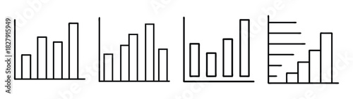 Bar chart data visualization analysis trend report infographic vector illustration graphic design
