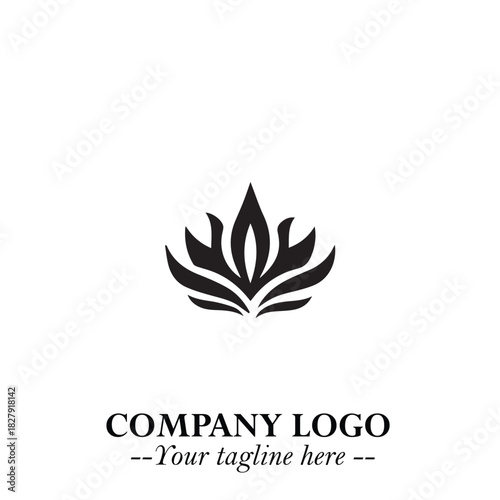 Elegant Black Crown Logo Symbol on a Clean White Background for Premium Branding Design