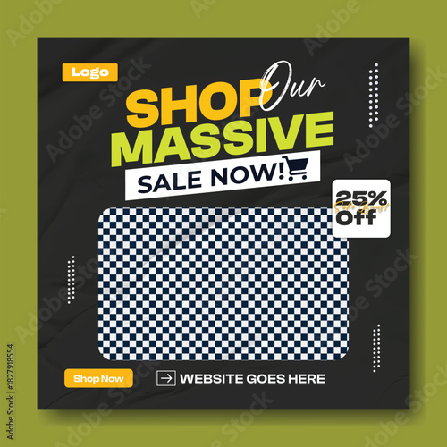 Shop our massive sale now with 25 percent off discount offer featuring a stylish man outdoors