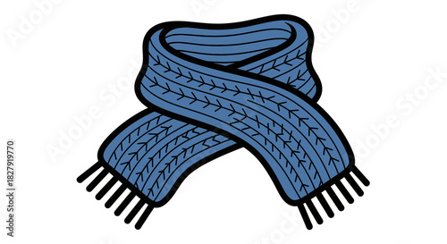 Cozy Blue Knitted Scarf A Warm Winter Accessory