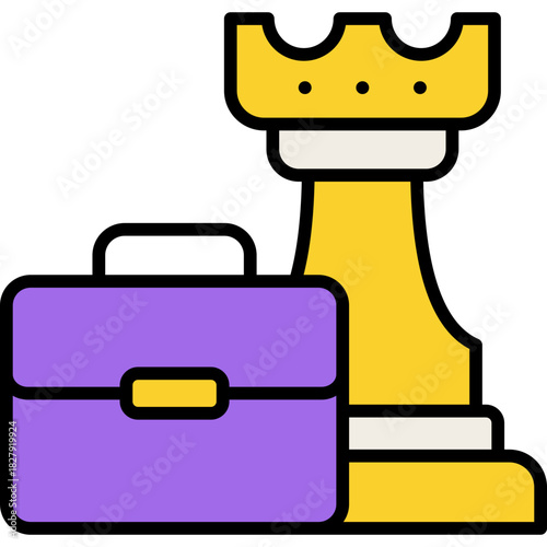 Business Strategy colored line