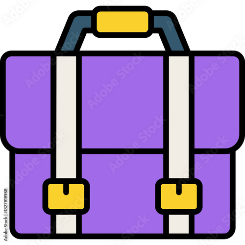 Briefcase colored line