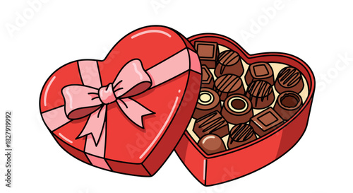 Heart-Shaped Chocolate Box Valentine's Day Treat