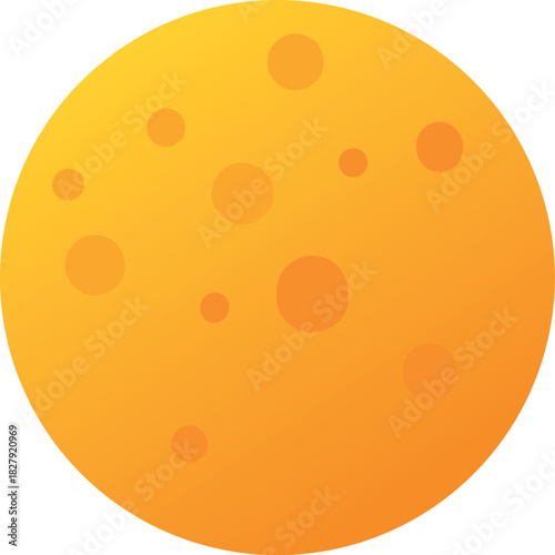 Gradient Cheeseball with Craters and Vibrant Orange-Yellow Surface Texture