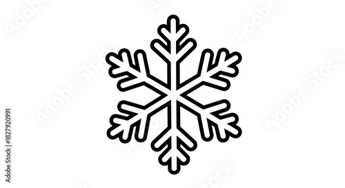 vector illustration of a snowflake