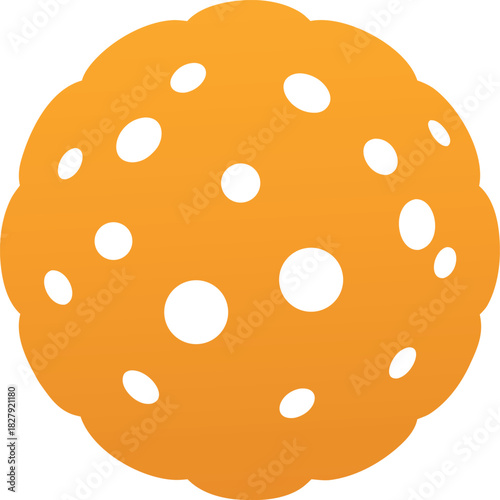Bright Orange Cheeseball with Perforated Surface Design