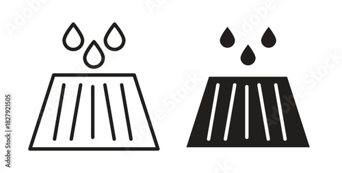 Manhole icon in doodle and stroke style.
