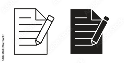 Note icon in doodle and stroke style.