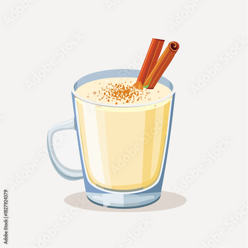 Flat Design Eggnog Drink Icon