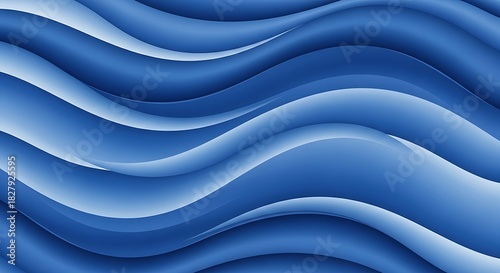 A seamless abstract illustration featuring flowing, layered waves in shades of blue and white, creating depth and a smooth texture