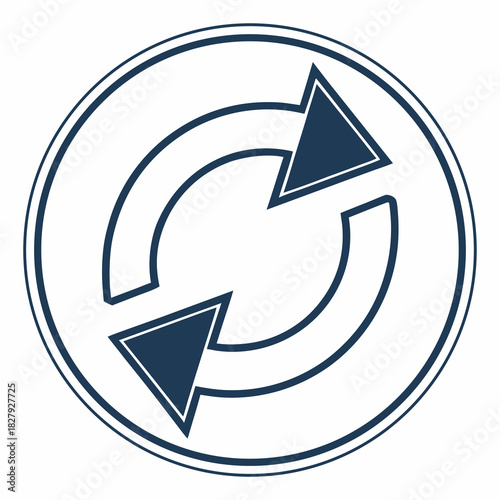 Circular arrows rotating in opposite directions