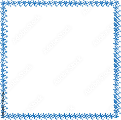 square frame of snowflakes