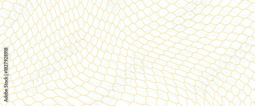 Mesh texture for fishing nets gold color gradient. Seamless pattern for sportswear or soccer goal, volleyball net, basketball hoop. Vector