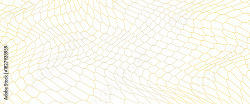Mesh texture for fishing nets gold color gradient. Seamless pattern for sportswear or soccer goal, volleyball net, basketball hoop. Vector