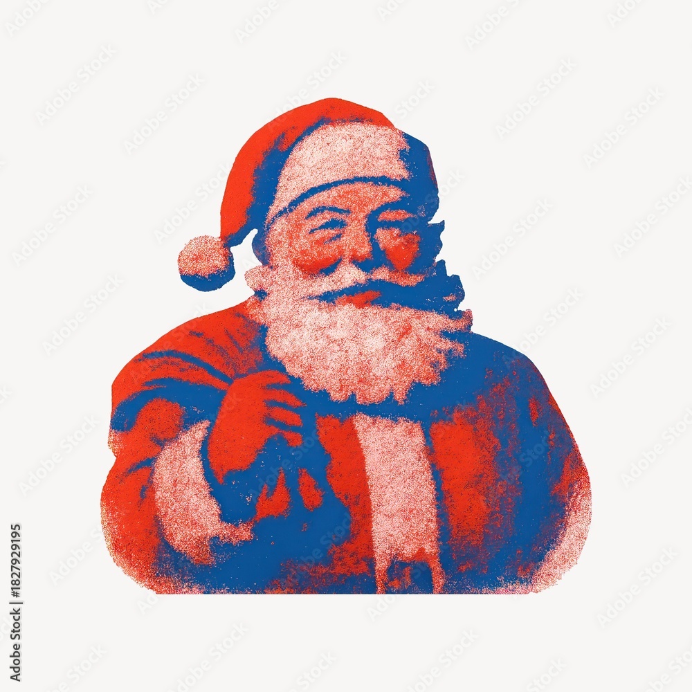 Naklejka premium Vintage Santa Claus illustration.