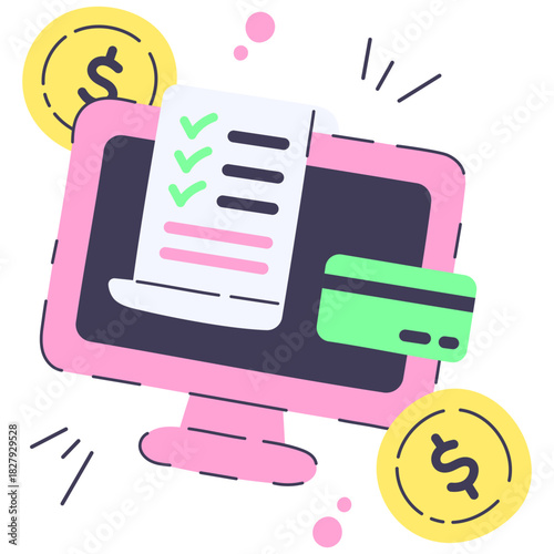 online payment icon illustration