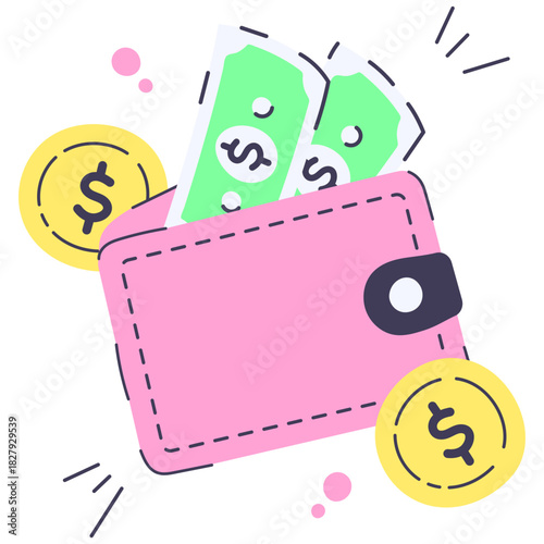 wallet icon illustration