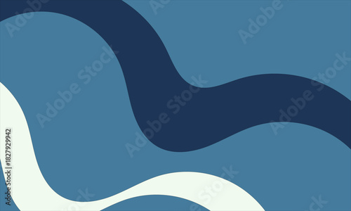 Vector illustration of an abstract blue background with waves and sea nature design art pattern for summer