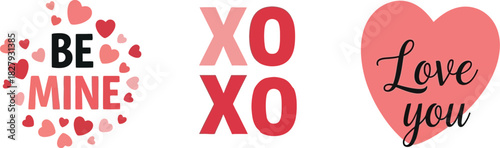 Sweet Valentine's Day messages with hearts and affectionate phrases