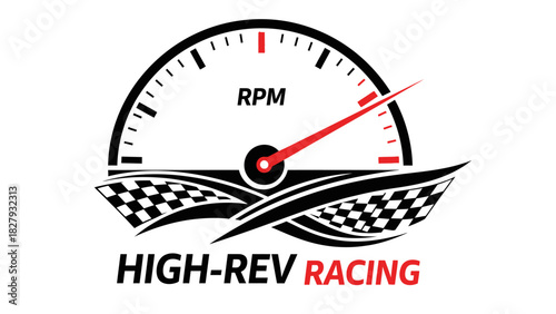 Hardcore Racing RPM Gauge with Turbo, Nitro, Track and Drifting Elements — Minimal Vector