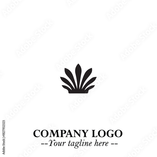 Elegant Black Crown Logo Symbol on a Clean White Background for Premium Branding Design