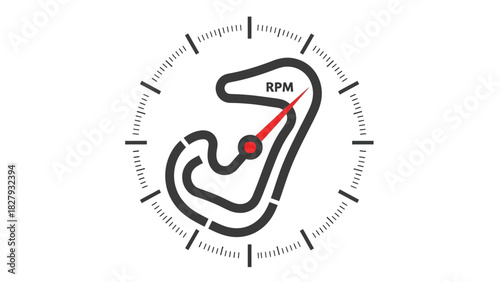 Hardcore Racing RPM Gauge with Turbo, Nitro, Track and Drifting Elements — Minimal Vector