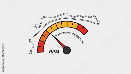Hardcore Racing RPM Gauge with Turbo, Nitro, Track and Drifting Elements — Minimal Vector