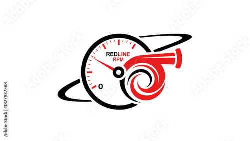 Hardcore Racing RPM Gauge with Turbo, Nitro, Track and Drifting Elements — Minimal Vector