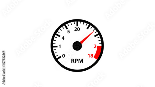 Hardcore Racing RPM Gauge with Turbo, Nitro, Track and Drifting Elements — Minimal Vector