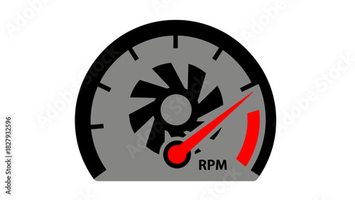 Hardcore Racing RPM Gauge with Turbo, Nitro, Track and Drifting Elements — Minimal Vector
