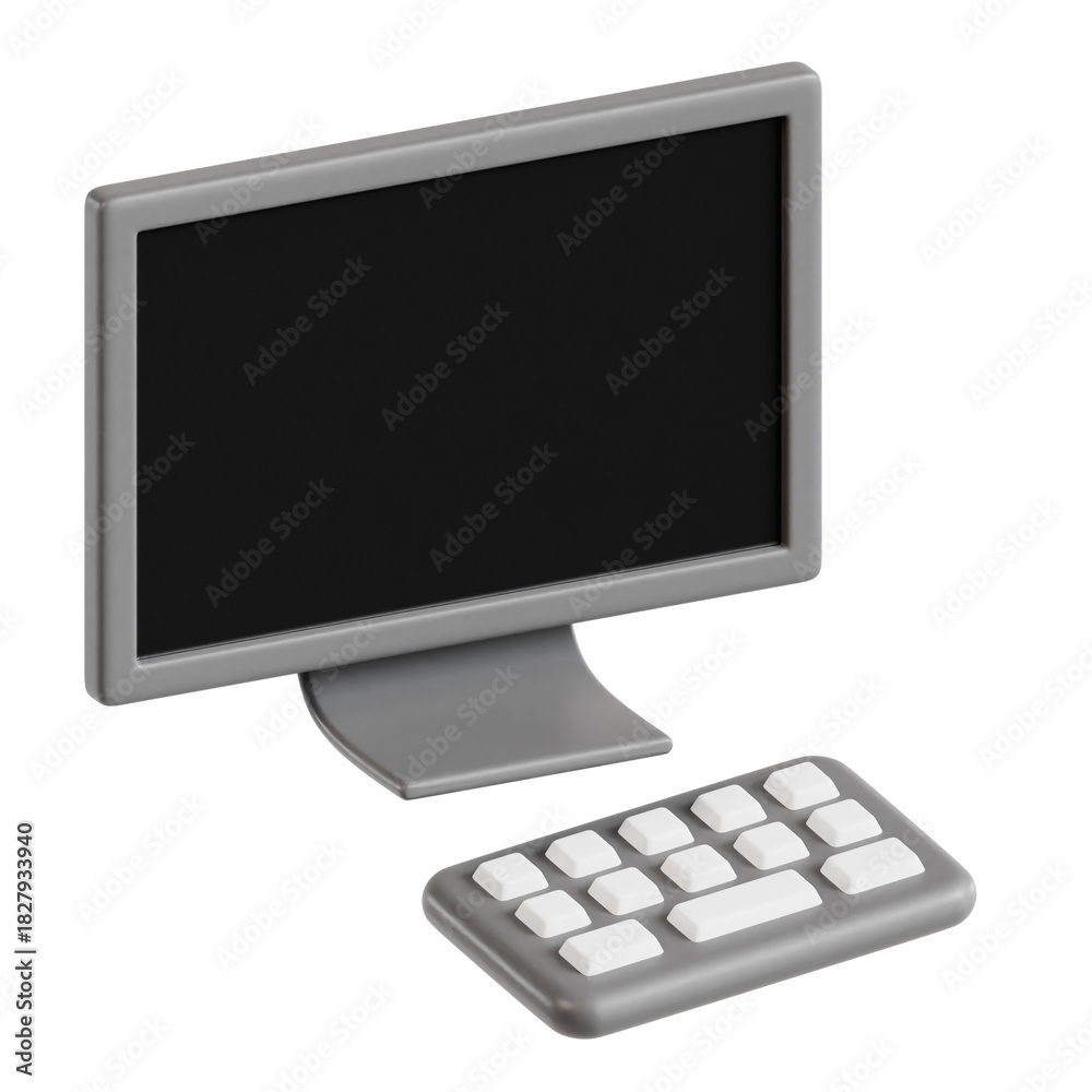 Fototapeta premium monitor 3d Illustration