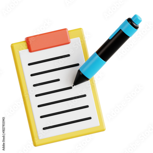 note 3d Illustration