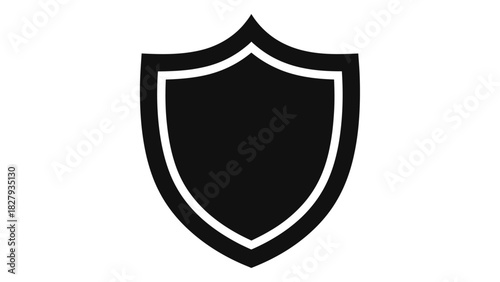 Security shield icon representing digital protection, defense, safety, and privacy for secure data and online systems.