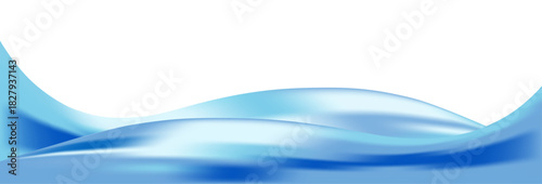 Abstract pastel light blue color wavy line isolated on white background. Luxury long backdrop. Geometric tech art design. Poster, banner. Invitation. Podium. med. Cute pattern. Ocean wave. Winter card